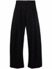 black wide-leg trousers