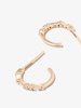 18K Yellow Gold Classic Hoop Thin Mix diamond hoop earrings