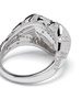 9K white gold Chevalier Coeur Croisillions diamond ring