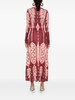 Printed ruched maxi dress