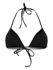 Marmo-print triangle bikini top