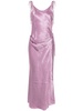 Purple Satin Slip Dress