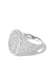 18K white gold Chevaliere diamond signet ring