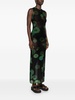 cymatics-print mesh maxi dress