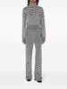 warped houndstooth jacquard wool-blend trousers