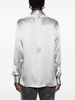 Grey Long-Sleeve Silk Shirt