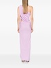 Twisted Lever asymmetric maxi dress