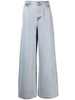 Self-Portrait Embellished Wide Leg Jeans