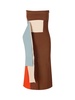 Fendi Strapless Color-Block Bustier Dress