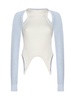 Off-White Racerback Cut-Out Panelled Top