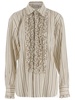 Stella McCartney Ruffle Detailed Striped Shirt