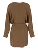 Burberry Belted-Waist Long-Sleeved Mini Dress