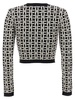 Elisabetta Franchi Monogram-Jacquard Zipped Cardigan