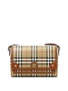 BURBERRY Note Check Crossbody Handbag in Beige