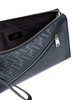 Fendi FF Jacquard Panelled Zipped Clutch Bag