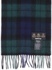 Barbour Checked Pattern Fringed Scarf