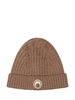 Marine Serre Crescent Moon Embroidered Ribbed Beanie