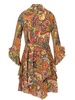 Etro Ruffled Paisley Print Mini Dress