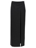 Alberta Ferretti Side Split Ruched Full Skirt