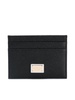 Dolce & Gabbana Leather Card Holder With Logo Plaque Women