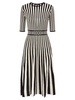 Elisabetta Franchi Stripe Detailed Open Back Midi Dress