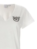 Pinko Logo-Embellished V-Neck T-Shirt