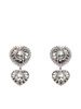 Alessandra Rich Heart Motif Embellished Drop Earrings