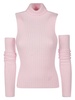 Blumarine Cut-Out Roll Neck Knitted Top