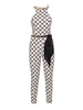 Elisabetta Franchi Logo Printed Chain Belt Jumpsuit