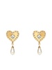 Alessandra Rich Heart-Motif Embellished Clip-On Earrings