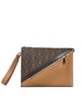 Fendi Logo Monogram Zipped Clutch Bag