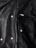 Saint Laurent Crinkled-Effect Biker Leather Jacket