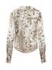 Blumarine Animalier Print Ruffle Detailed Blouse