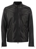 Hogan Zip-Up Leather Biker Jacket