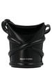 Alexander McQueen The Curve Logo Embossed Mini Bucket Bag