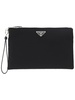 Prada Logo Plaque Pouch