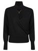 Elisabetta Franchi Long-Sleeved Cut-Out Knitted Top