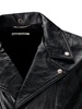 Saint Laurent Crinkled-Effect Biker Leather Jacket