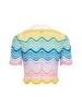 Casablanca Gradient Wave Crochet Top