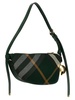 Burberry Mini Shield Bell Charm Checked Shoulder Bag