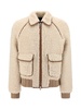 two-way zip shearling jacket