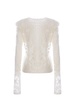 Philosophy Di Lorenzo Serafini Floral-Motif V-Neck Semi-Sheer Blouse