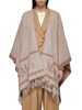 Max Mara Logo Detailed Fringed Cape