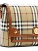 BURBERRY Note Check Crossbody Handbag in Beige