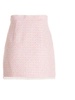 Alessandra Rich High-Waist Thigh-Length Tweed Skirt