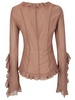 Acne Studios Ruffle V-Neck Blouse