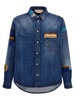 Marni Embroidered Patch Detailed Denim Shirt