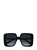 black oversize square-frame sunglasses 