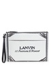 Lanvin Logo-Printed Zipped Clutch Bag