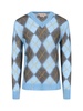 Marni Geometric Patterned V-Neck Knitted Jumper